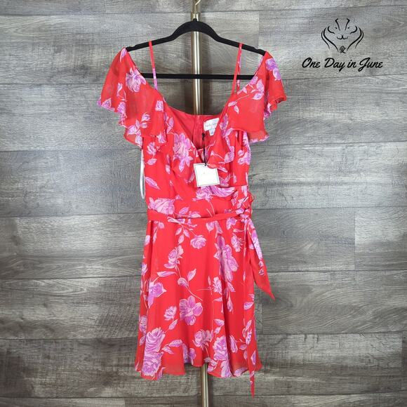 Premier Amour Off Shoulder Spaghetti Strap Dress Size 6 - Picture 1 of 7